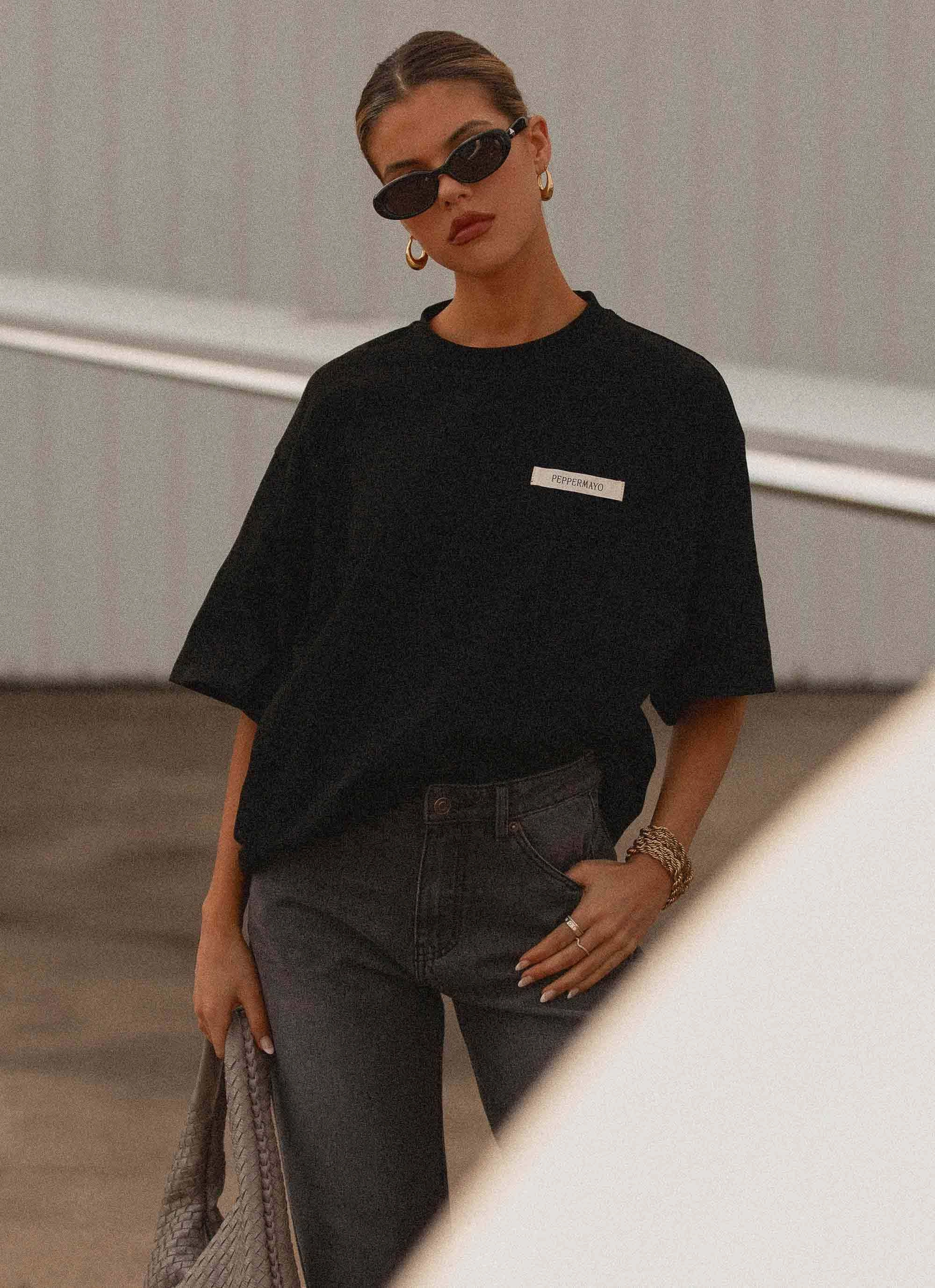 ReinforcedArmholes Signature Oversized Tee - Black