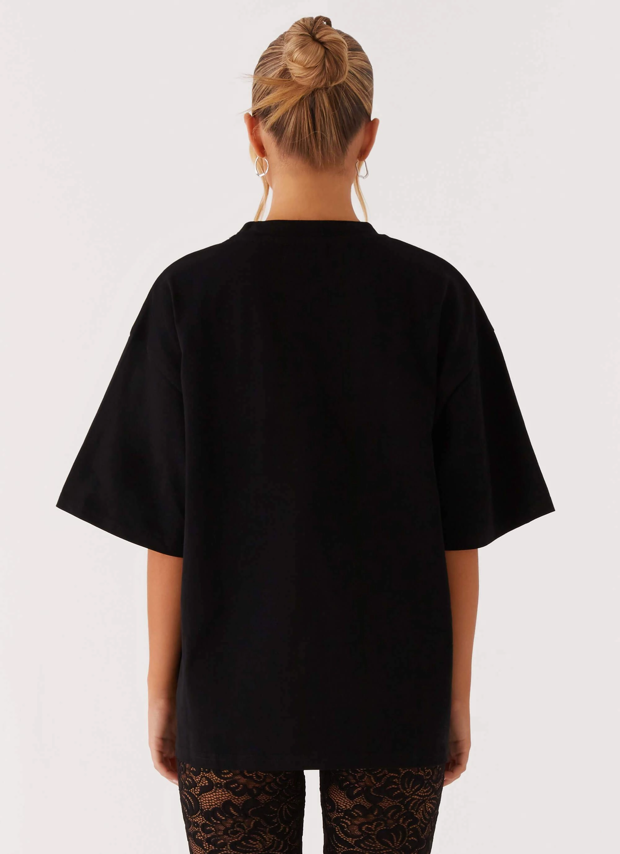 SnagFreeKnit Signature Oversized Tee - Black