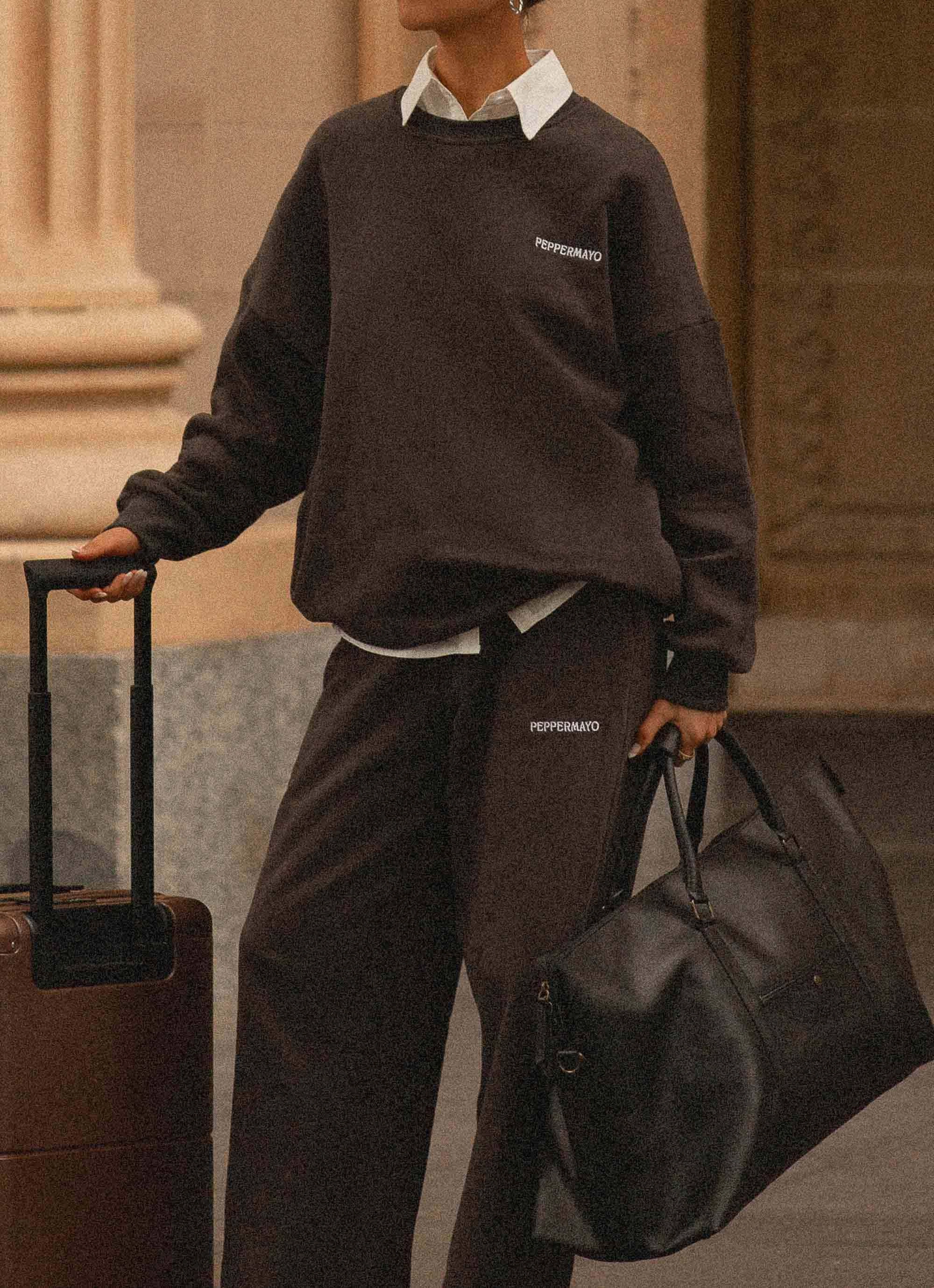 Breathable fabric Signature Sweatpants - Charcoal