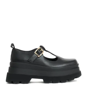 Silent Amity Trident Platform Mary Jane Shoes-Black-Size 10-Clearance