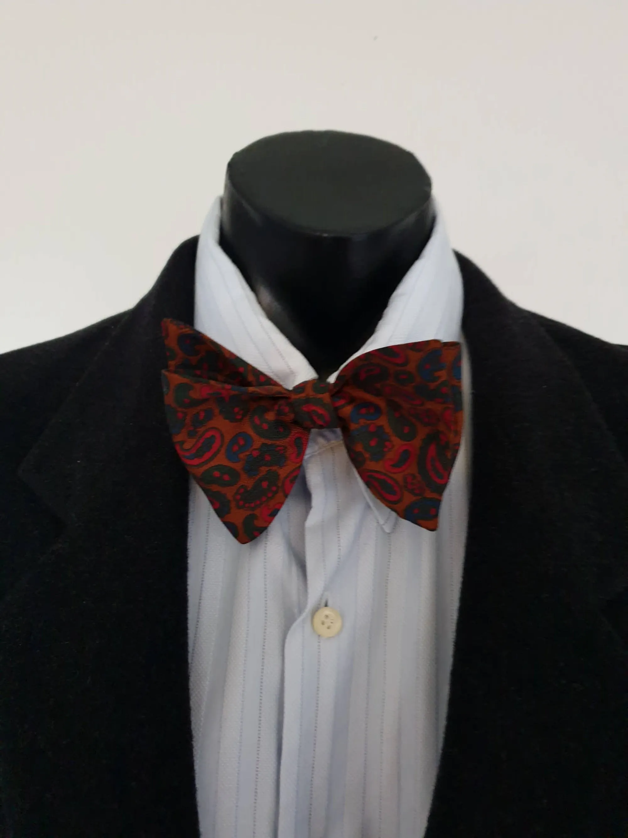 Silk Copper Paisley Tie Your Own Bow Tie