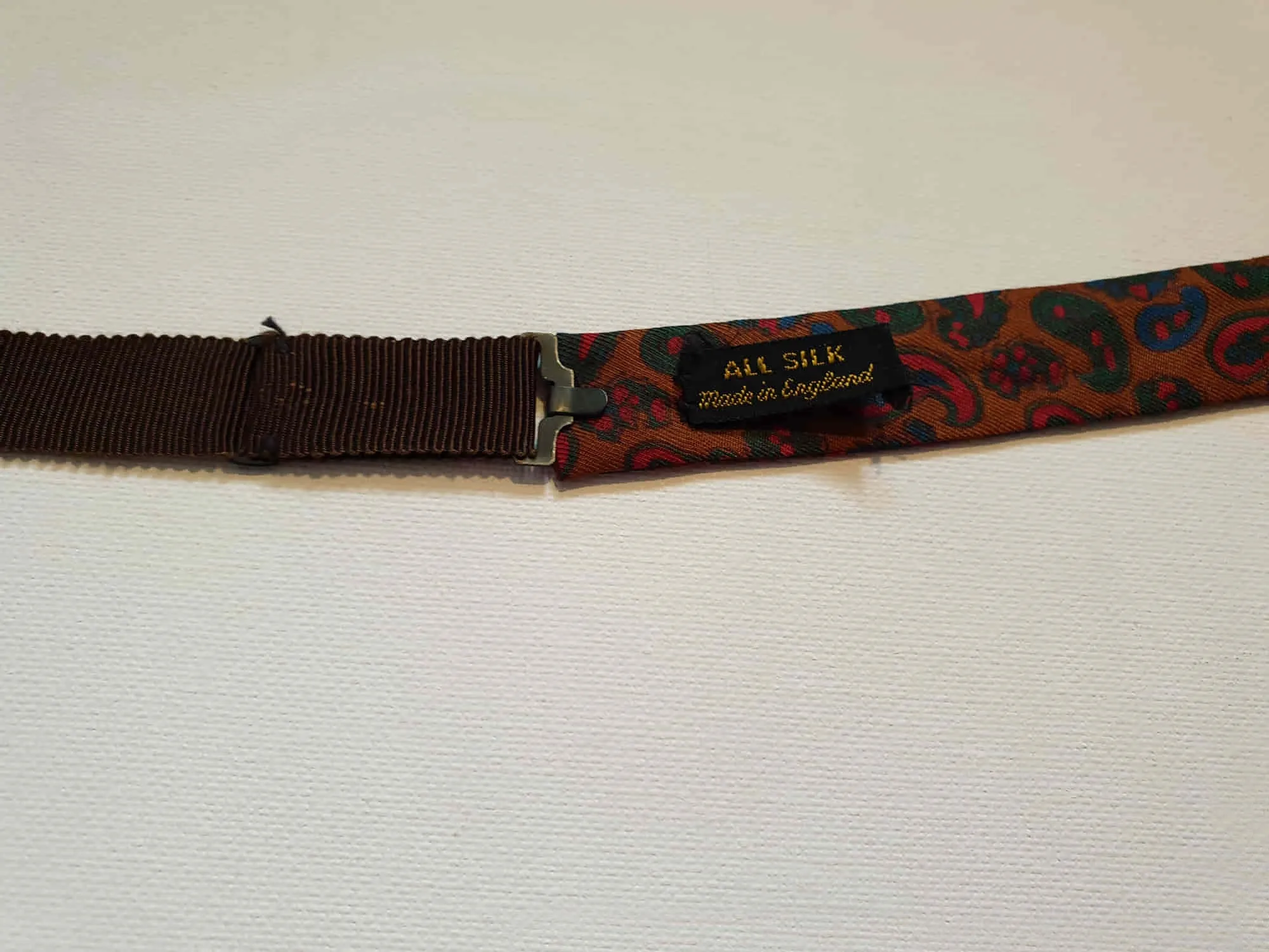Silk Copper Paisley Tie Your Own Bow Tie