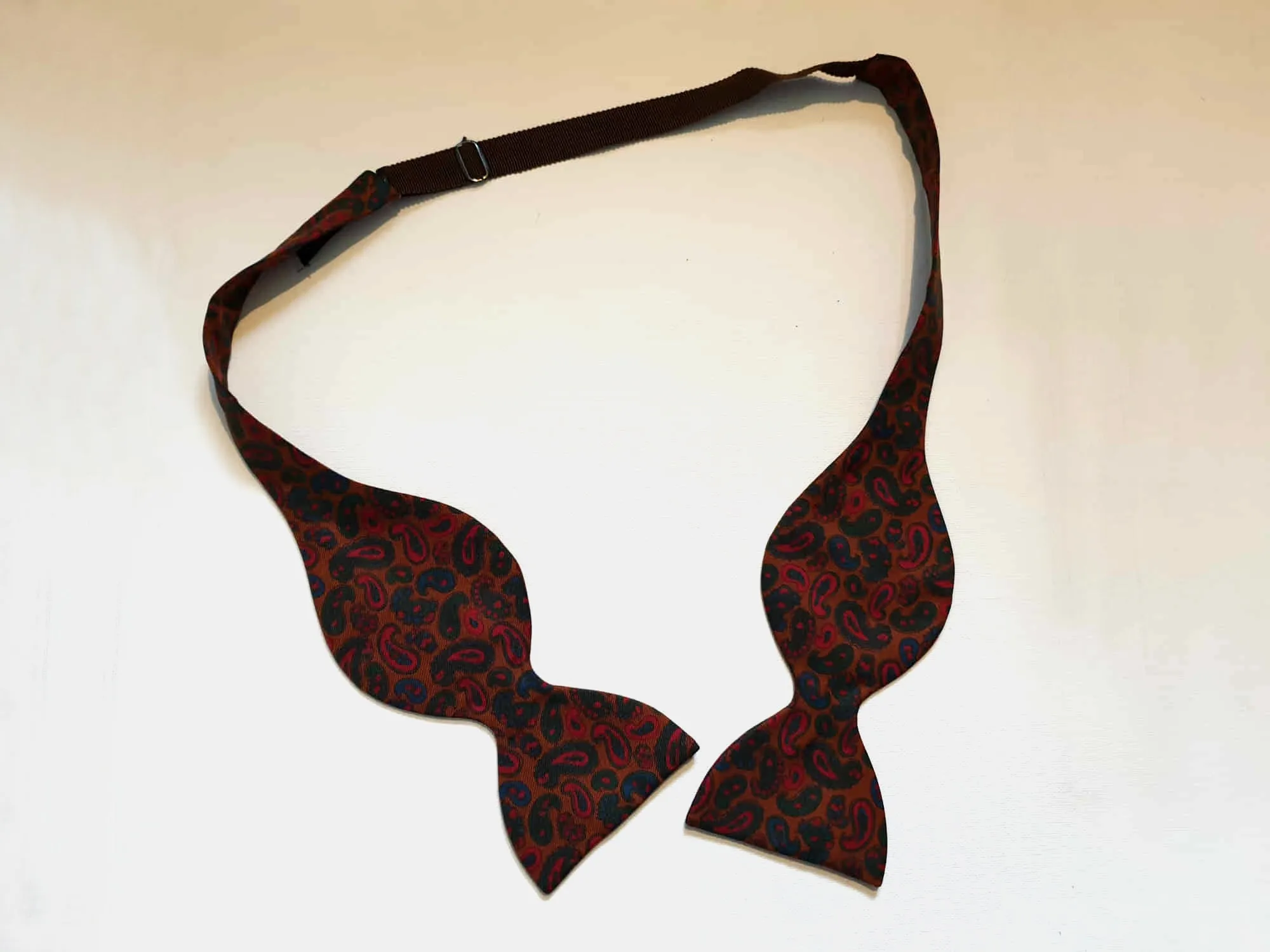 Silk Copper Paisley Tie Your Own Bow Tie