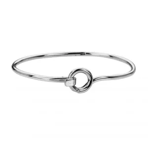 Silver curled pigtail bangle