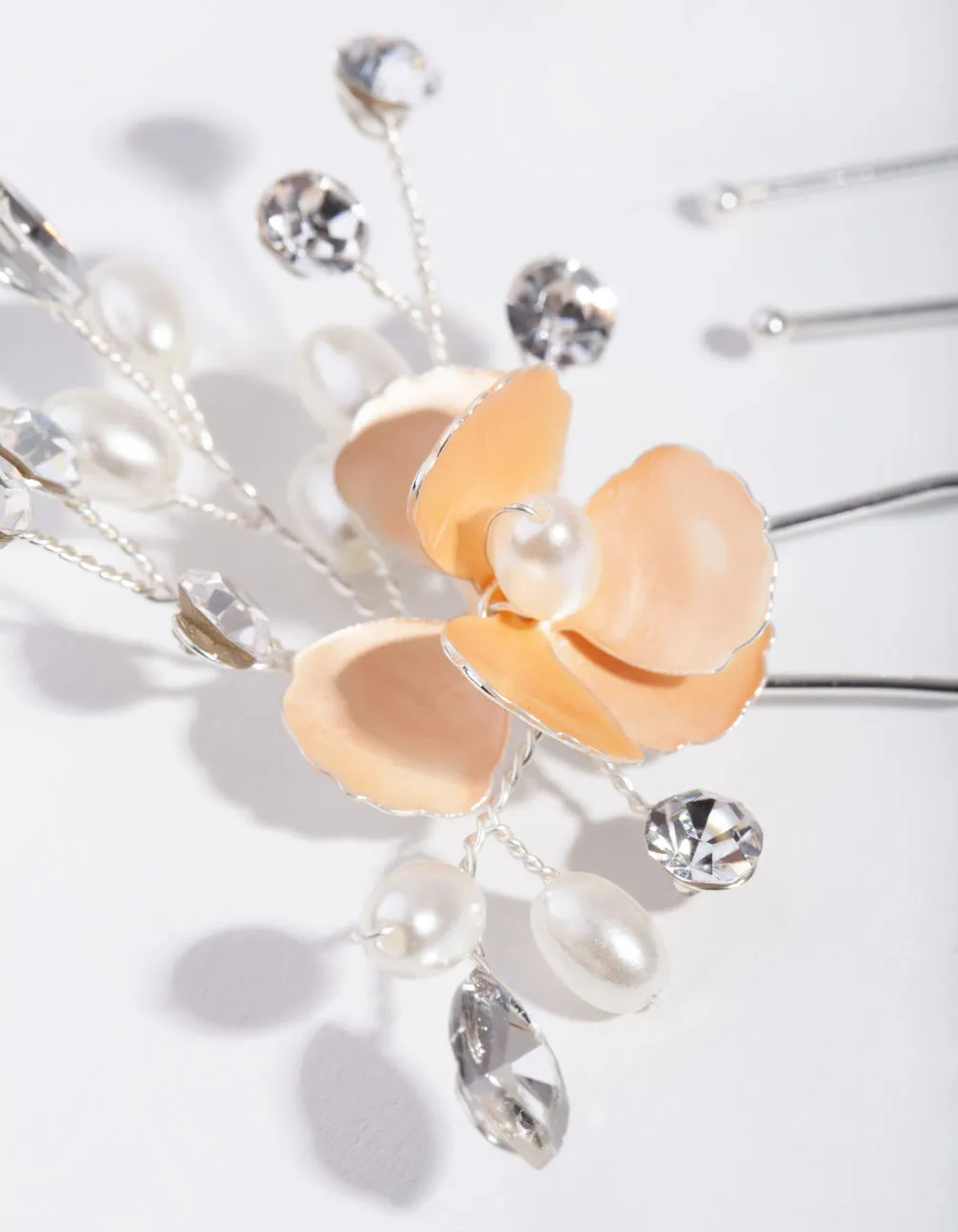 Silver Powder Flower Pack Pins
