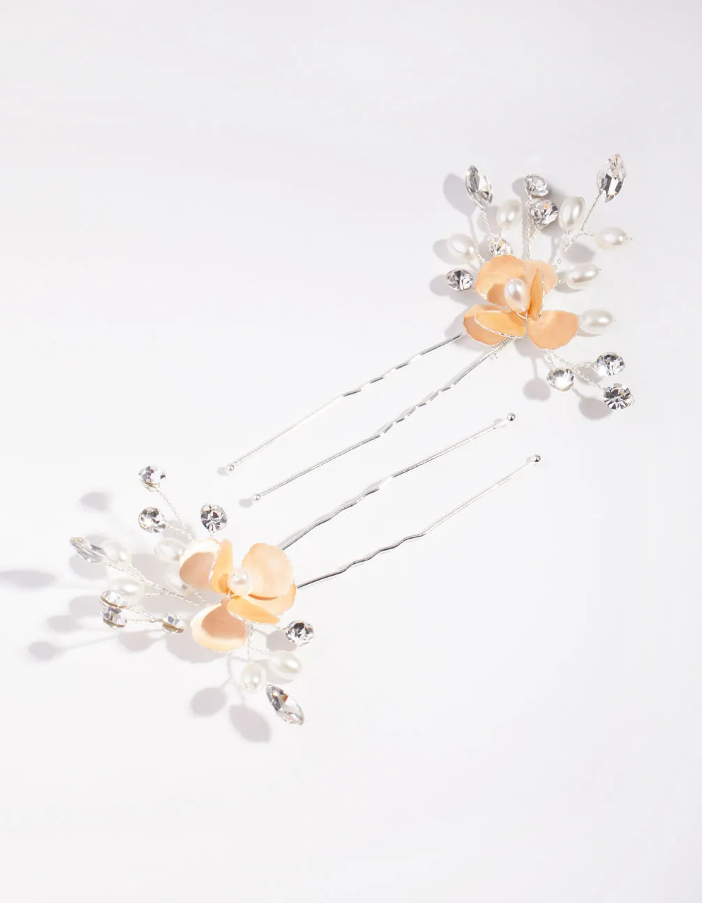 Silver Powder Flower Pack Pins