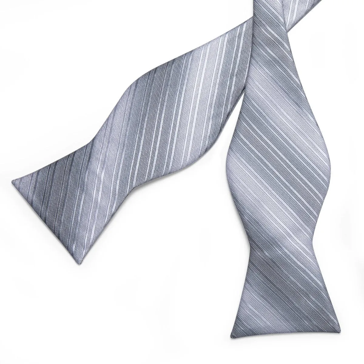 Silver Stripes Matching Bowtie Set (4pc)