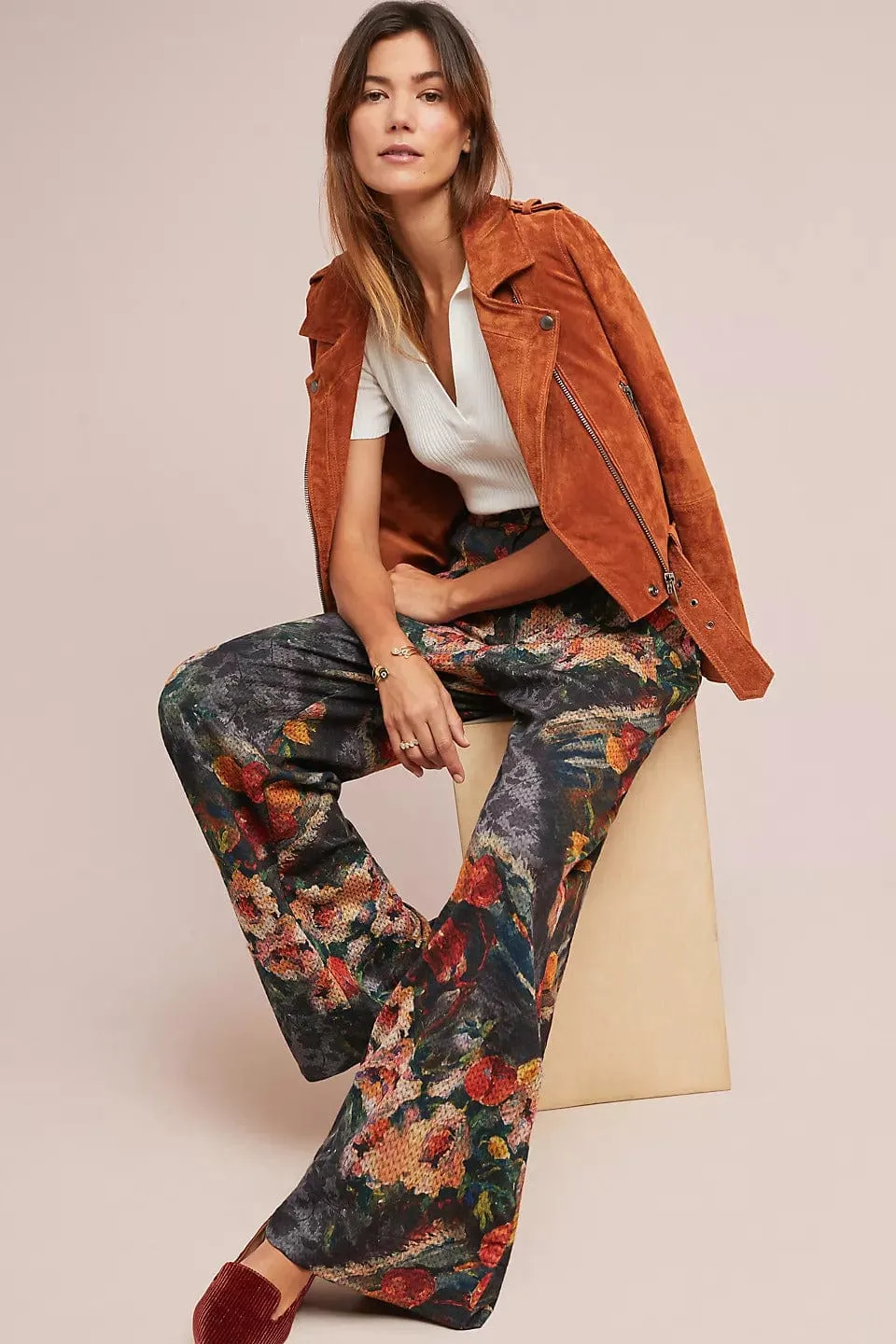 Simone Floral Knit Pants - Monet Outdoor Adventure