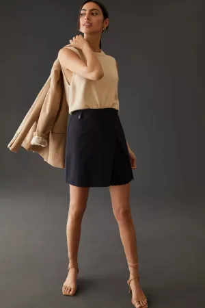 Simple Mood Tailored Pleated Mini Skirt-Black Tailored Pleated Mini Skirt-Black Contemporary Mood