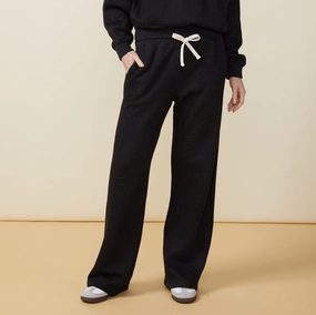 Simple Fit Style Teddy Fleece Straight Leg Sweat Contrast Trim Warm Fit Teddy Fleece Straight Leg Sweat