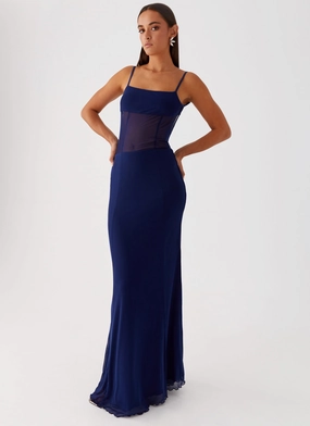 Simple Style Miranda Maxi Dress - Navy Easy Lovely Photo Bright Miranda Maxi Dress - Navy