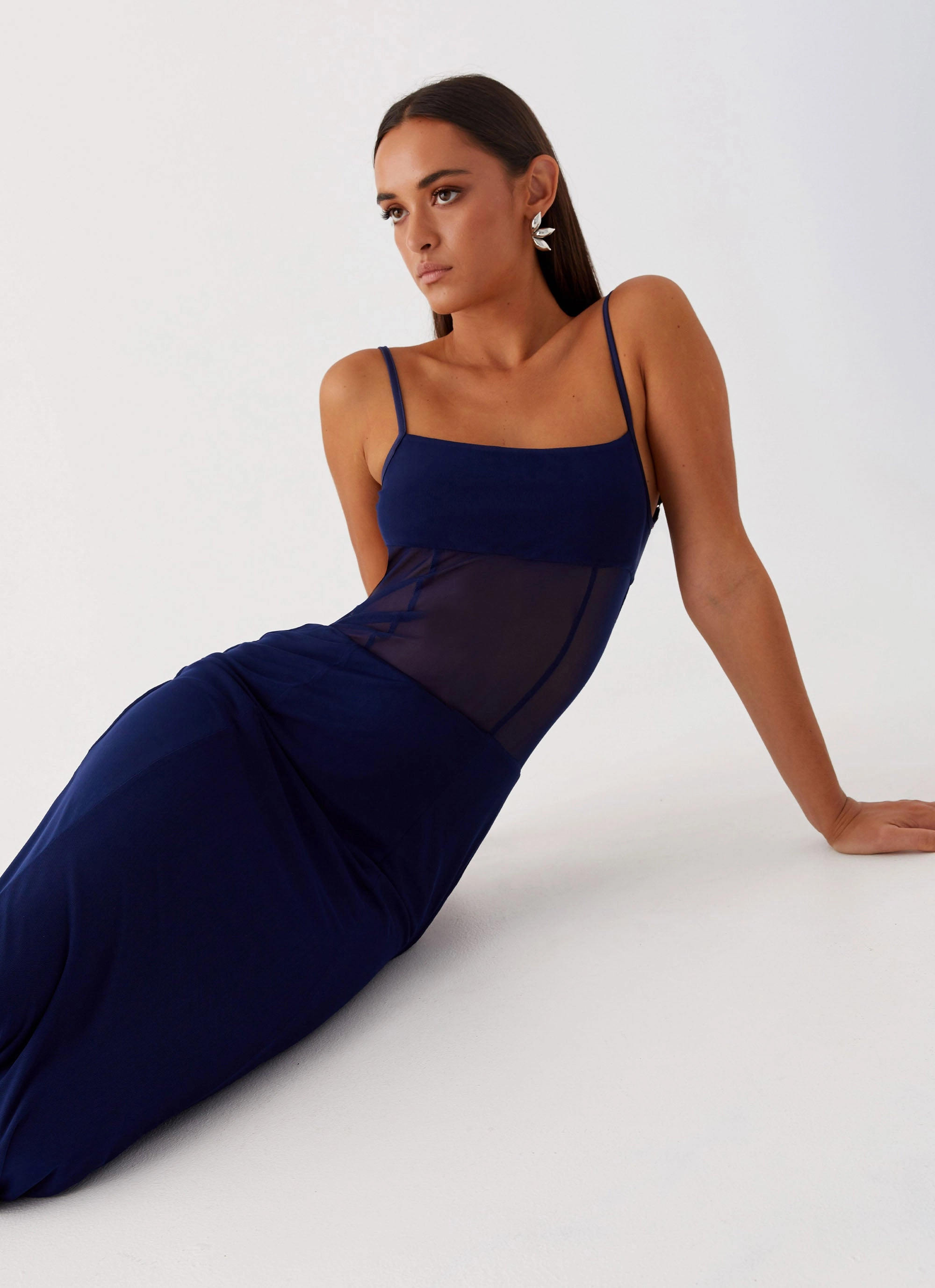 Clean Texture Miranda Maxi Dress - Navy