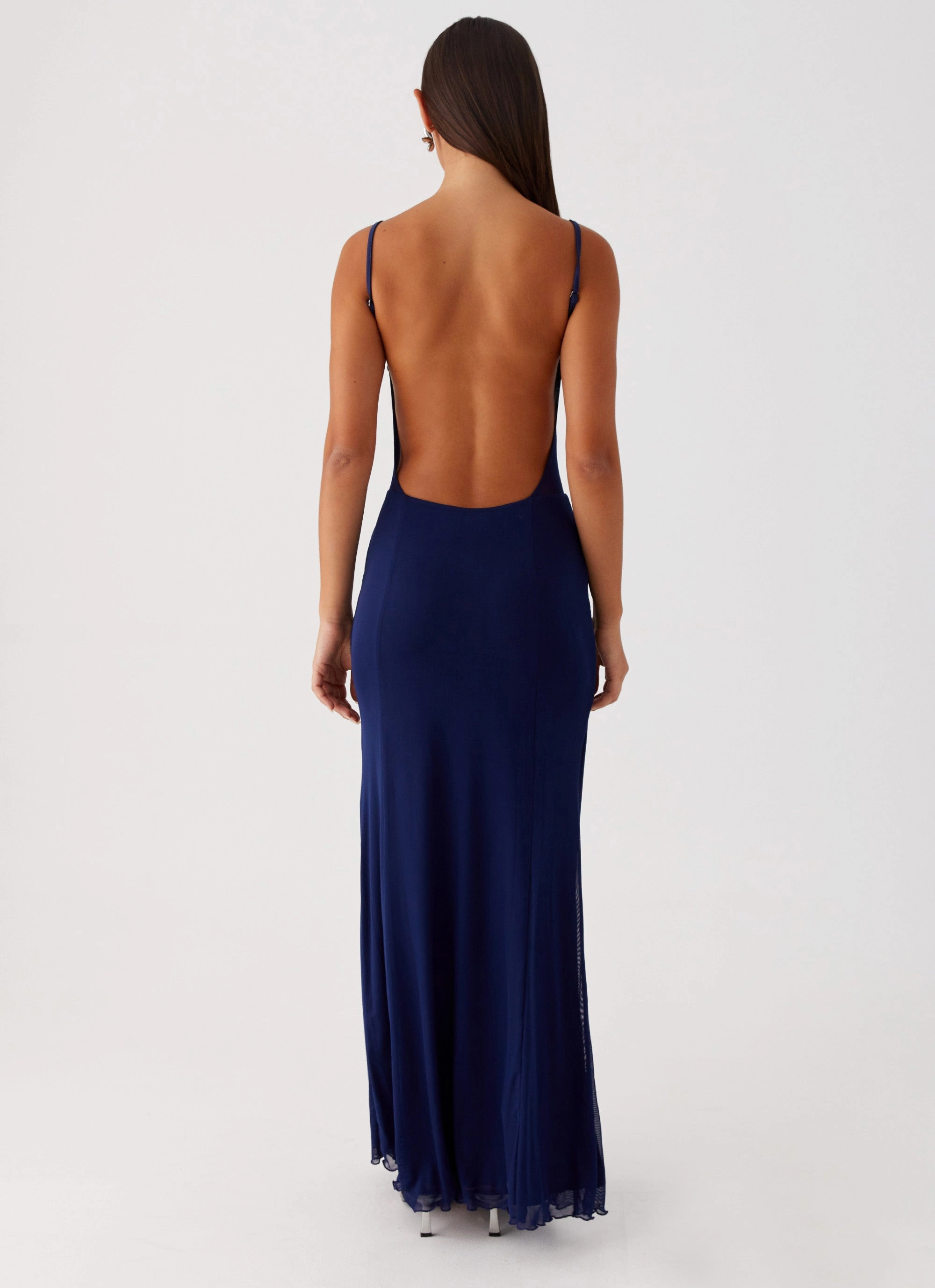 Sharp Finish Sophisticated Waist Miranda Maxi Dress - Navy