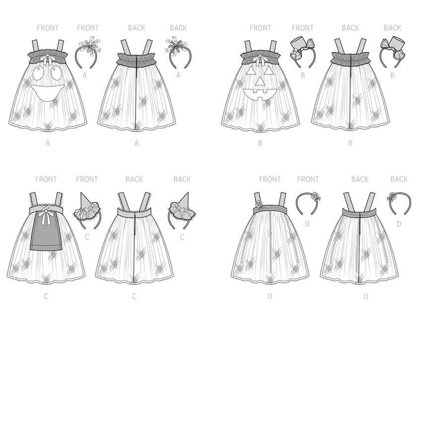 Simplicity 9625 Toddlers' Halloween Costumes Pattern by Andrea Schewe Designs
