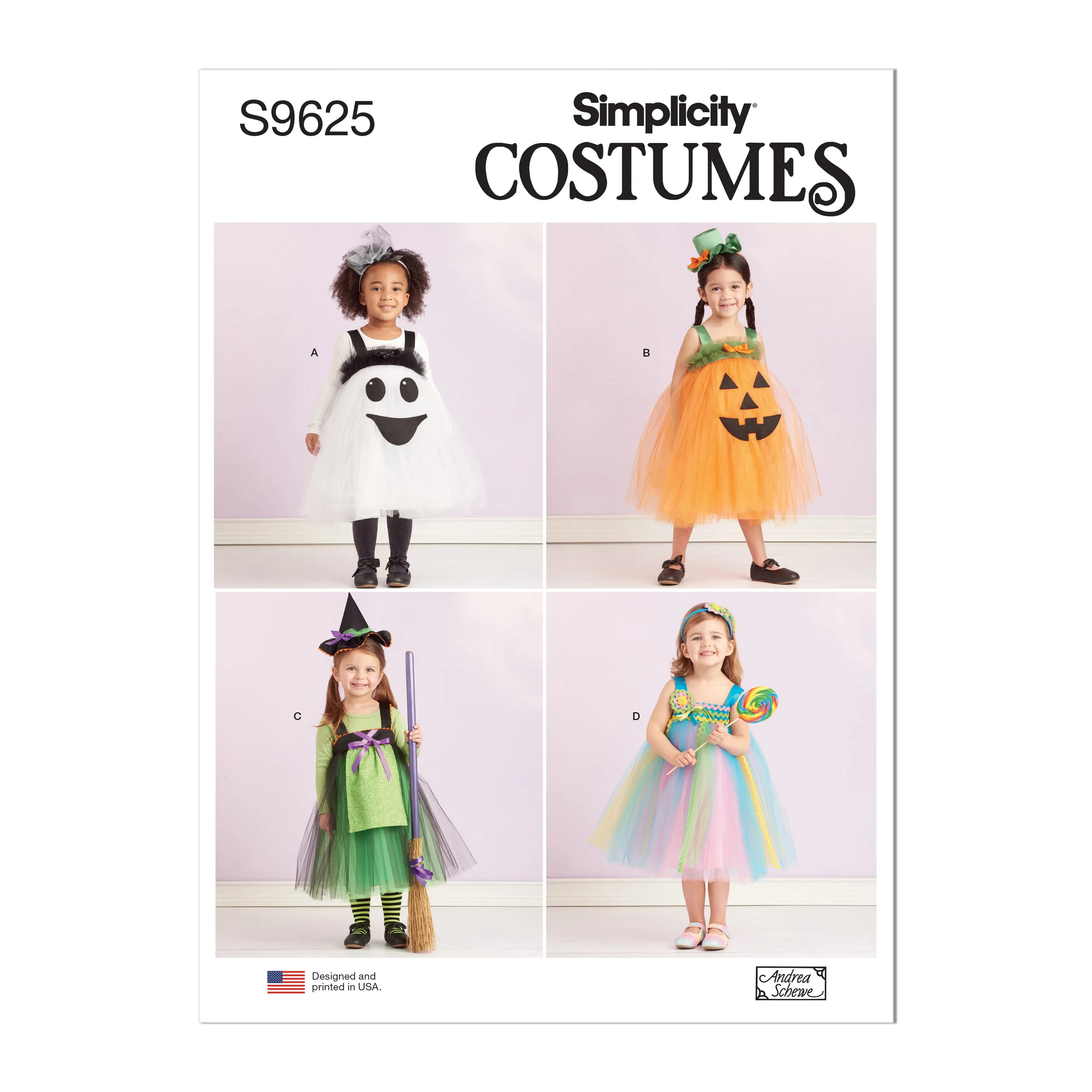 Simplicity 9625 Toddlers' Halloween Costumes Pattern by Andrea Schewe Designs