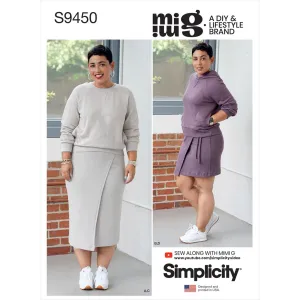 Simplicity Sewing Pattern S9450 Misses' Knit Tops and Skirts