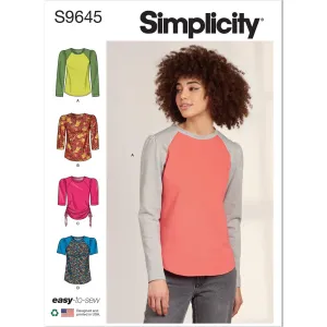 Simplicity Sewing Pattern S9645 Misses' Knit Tops