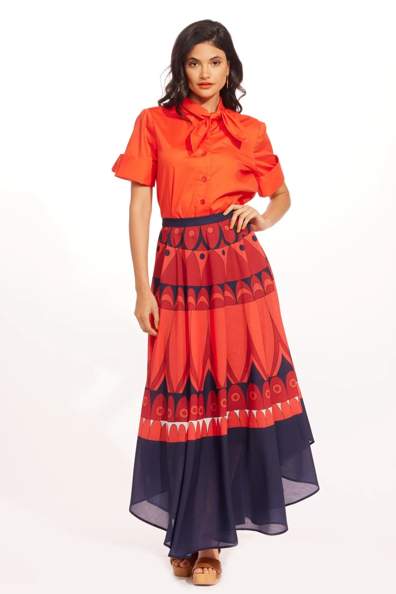 Sinead Maxi skirt - Neptune A Line Silhouette Laser Cut Edges