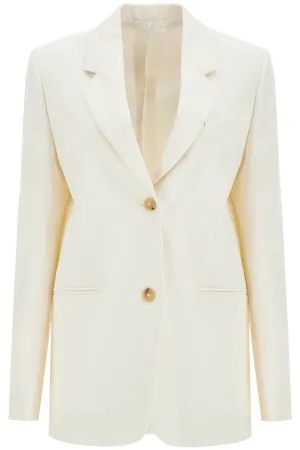 single-breasted canvas blazer 243 WRZ869 FB0065 OFF WHITE