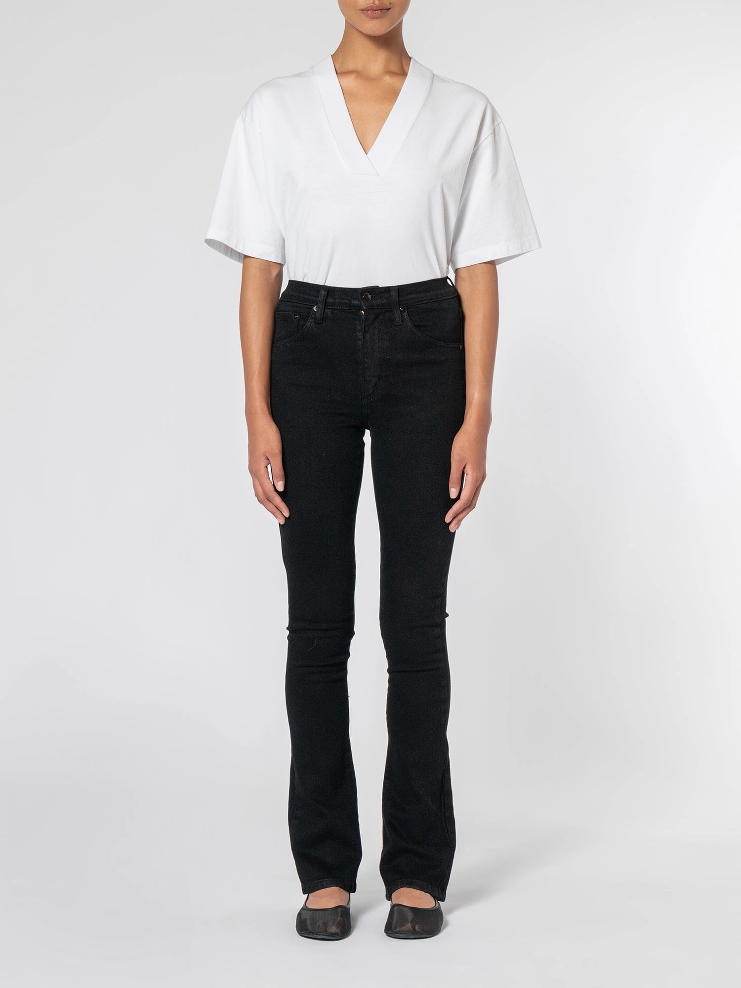 Skinny Boot Pure Black Festival Outfit Comfy Artist Vibe Office Wear Couple Look Work Ready