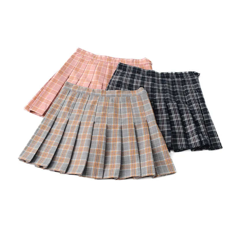 Skirt Pleated High Waist Women Summer Plus Size A-Line Student Skirt