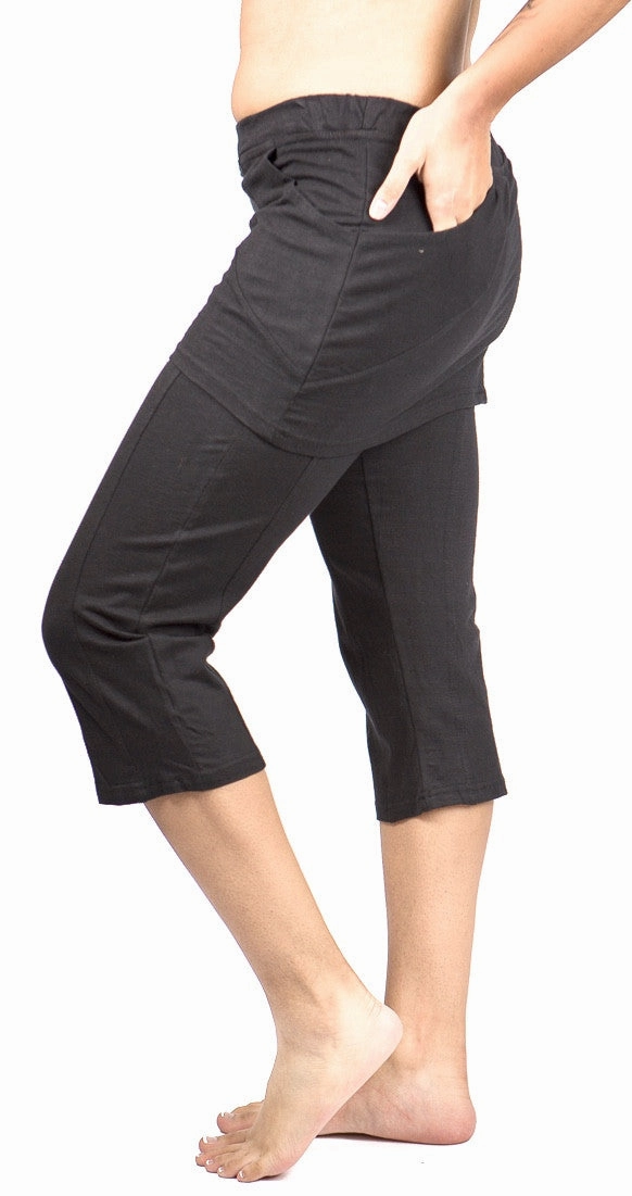 Skirted Yoga Pants SeamlessPocketDesign Cozy Lining