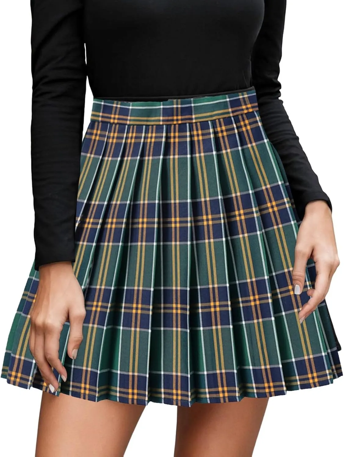 Skirts for Women Fall High Waist A-Line Pleated Mini Skirt Short Tennis Skirt