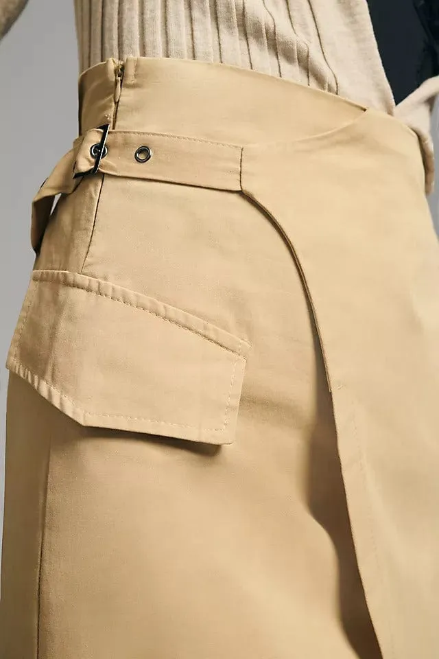Global Inspiration Trouser Wrap Skirt - Khaki