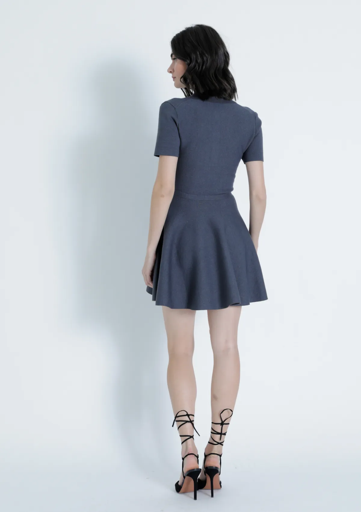 Elsa Knit Mini Dress Soft Tone Simple Yet Elegant