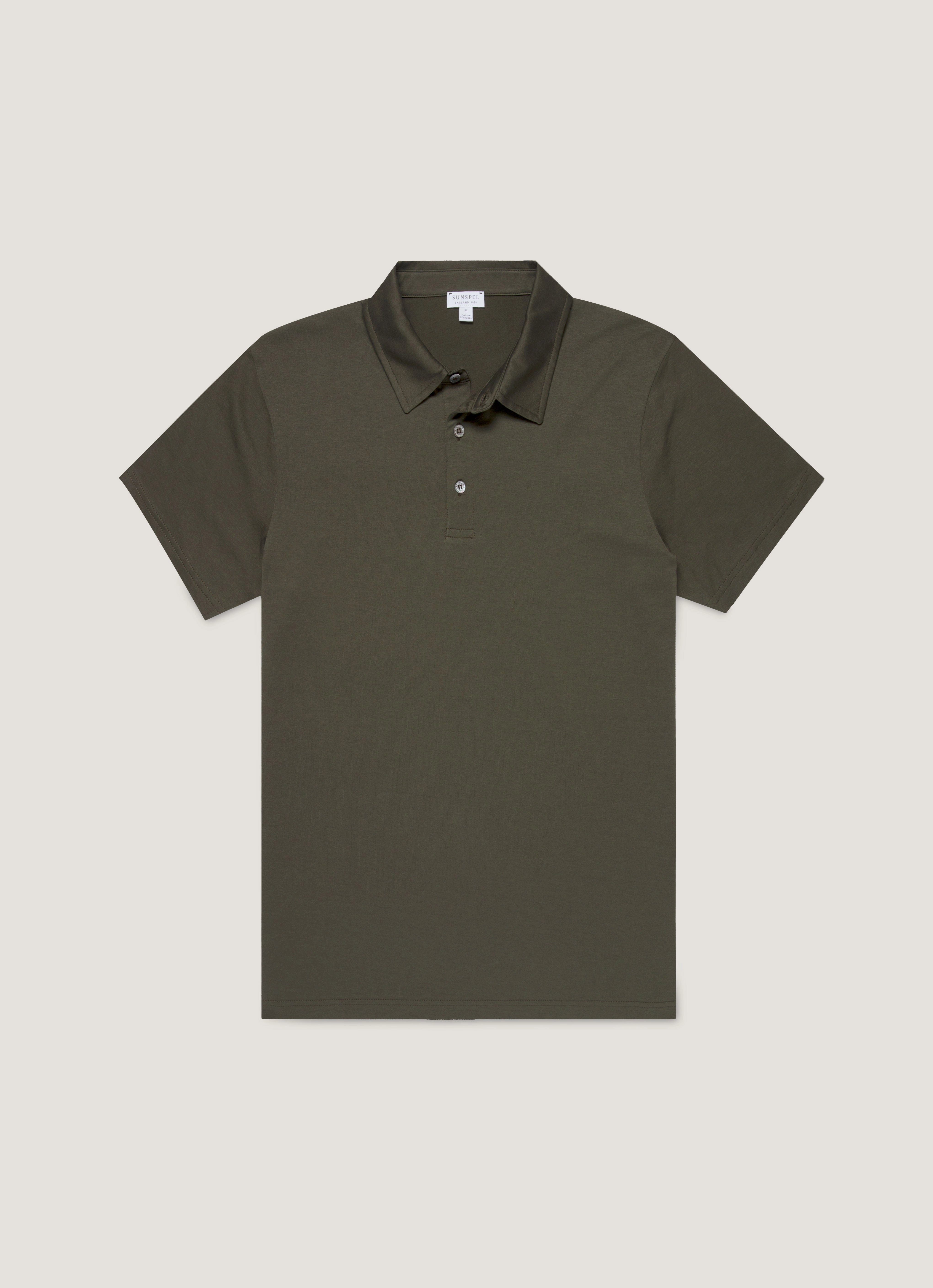 Men's Classic Jersey Polo Shirt in Dark Green Quick-Dry Fabric