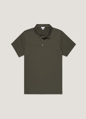 Sleek Comfort Men's Classic Jersey Polo Shirt in Dark Green Men's Classic Jersey Polo Shirt in Dark Green Quick-Dry Fabric