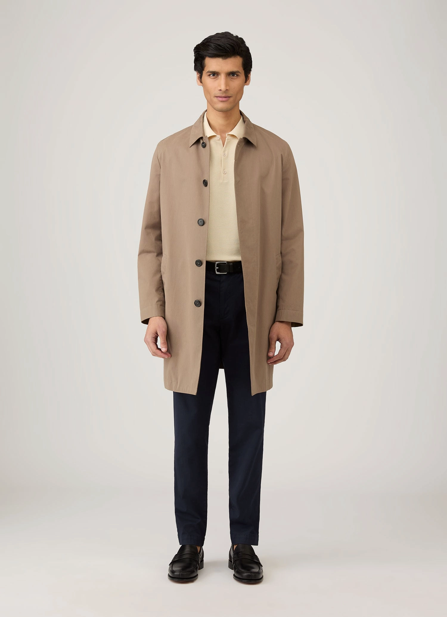 Comfort top Men's Knit Polo Shirt in Ecru