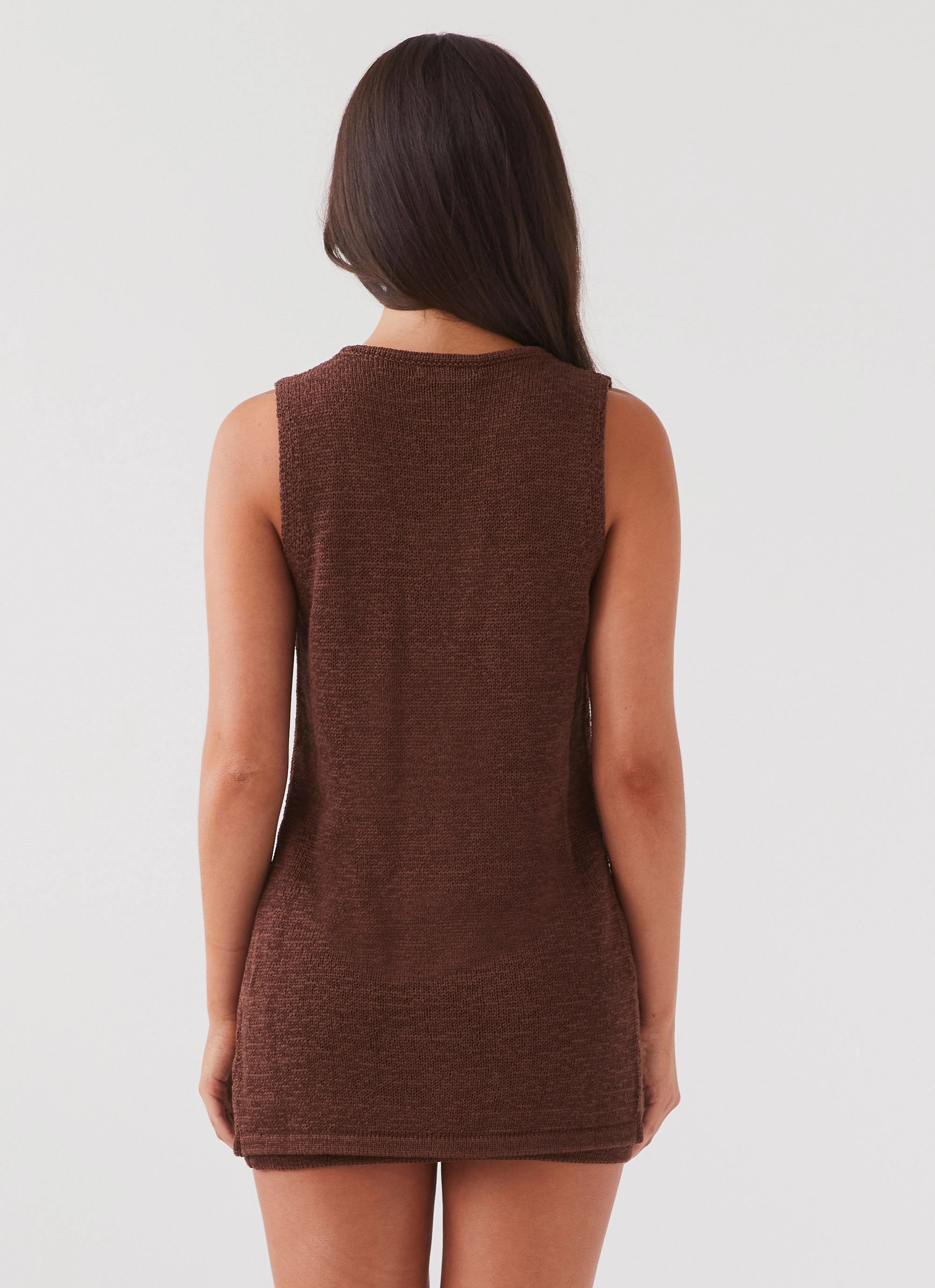 AbrasionResistantPanels Breathable Comfort Design Capri Glow Knit Skirt - Chocolate
