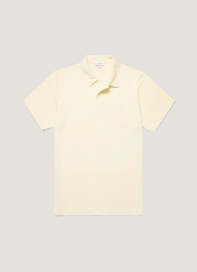 Sleek Design Men's Riviera Polo Shirt in Buttermilk Relaxed Shirt Men's Riviera Polo Shirt in Buttermilk
