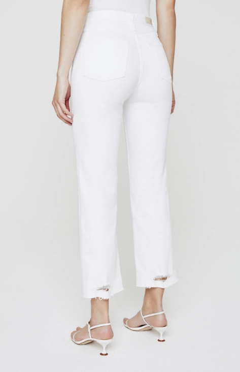 Clean Finish Tapered leg AG Alexxis Crop in White