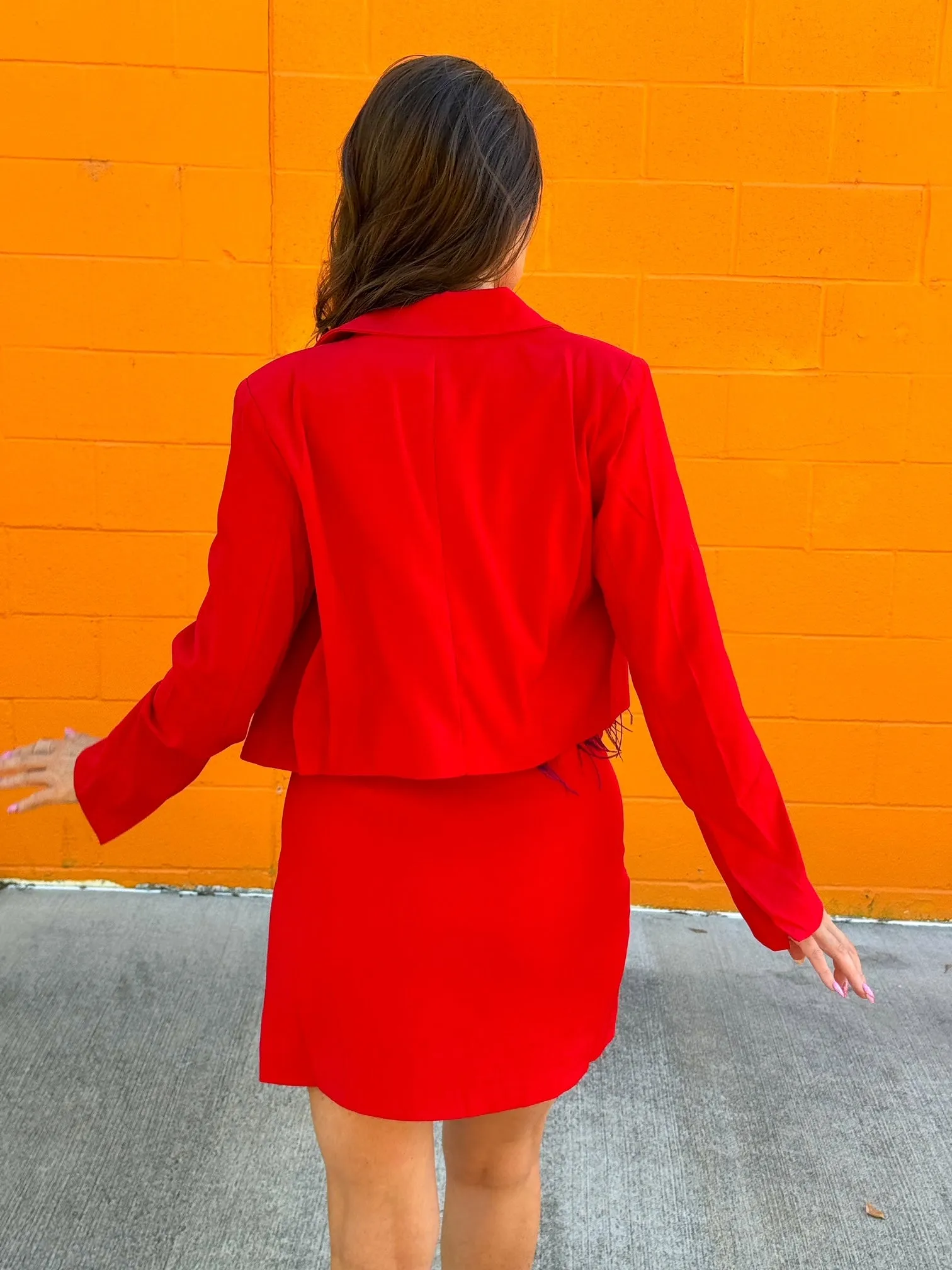 Sleigh Blazer Set in Red (S-3XL)