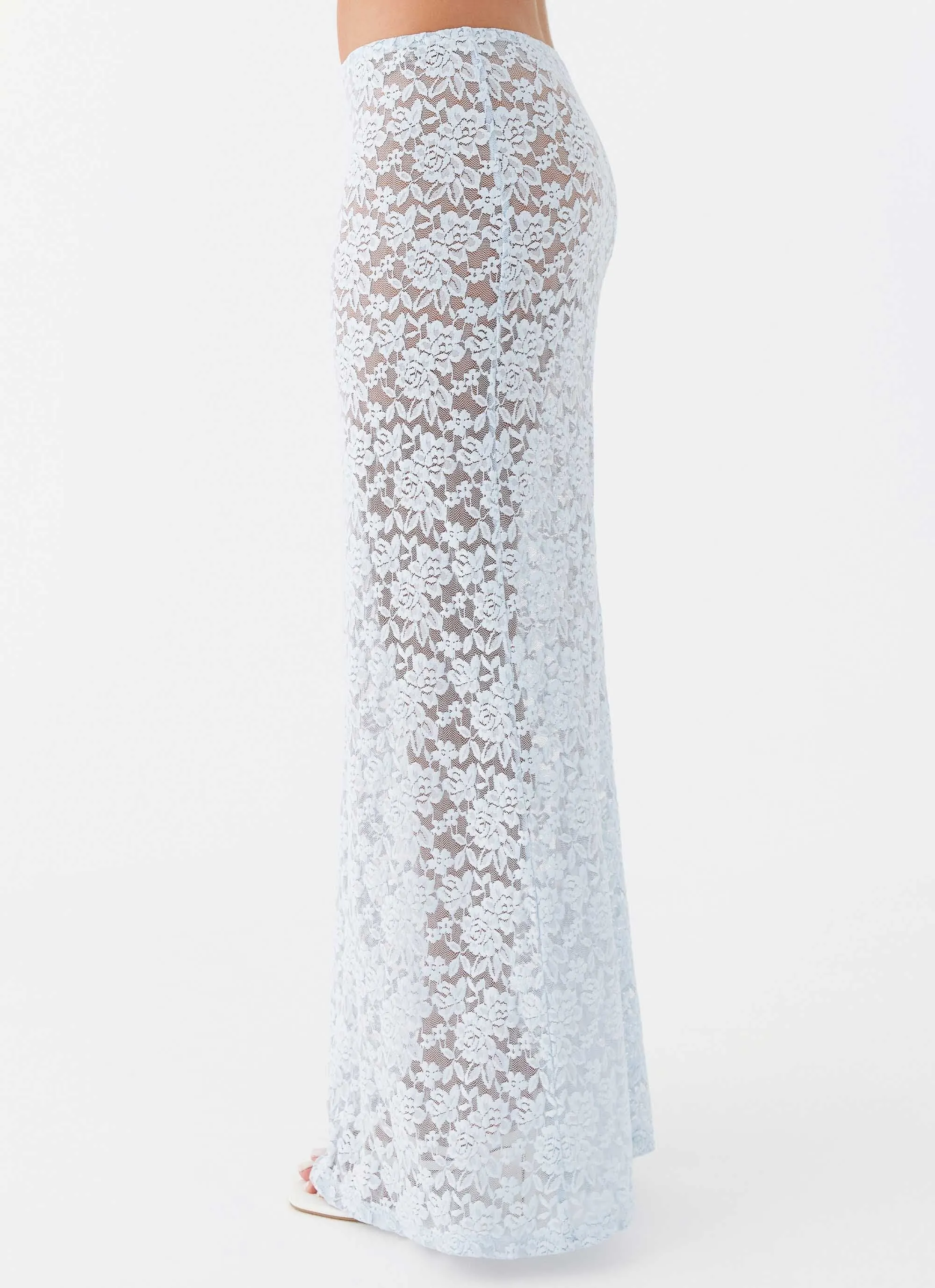 Zephyra Lace Maxi Skirt - Blue Cloud Adaptable Design All-Day Wear