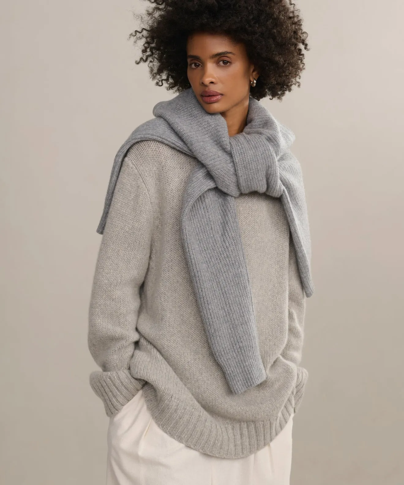 ShockAbsorbing Cashmere Amelia Crewneck