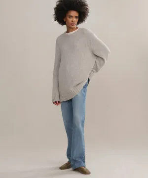 Slub Textured Knit Cashmere Amelia Crewneck Cashmere Amelia Crewneck Stretch Waistband Design