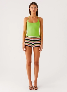 Slub Knit Palm Beach Top - Citrus Palm Beach Top - Citrus HeatPressedLogos