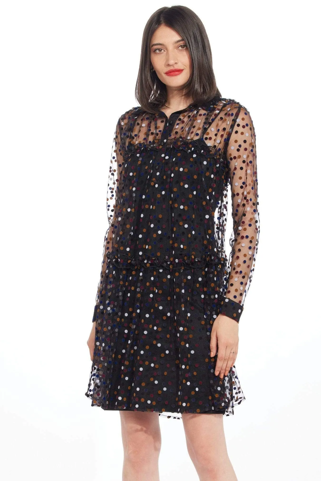 Augustina Dress - Fizzy Dot Daily Ready Silky texture