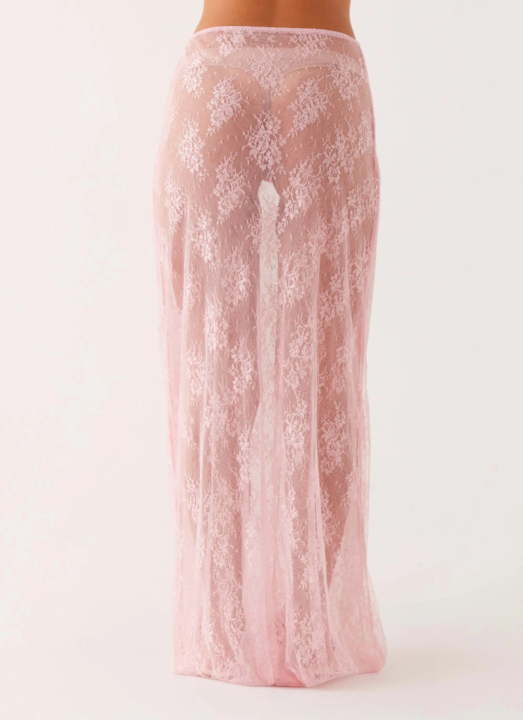 EcoFriendlyDye Caden Lace Maxi Skirt - Pink