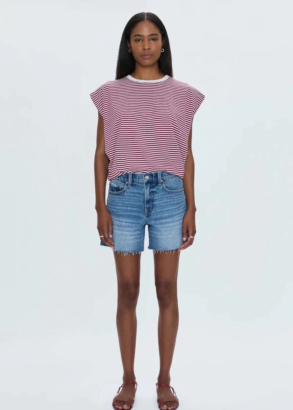 Pistola Kennedy Relaxed Mid Rise Cut Off Shorts - Central Vintage Teen Outfit Eco Friendly Travel Outfit Relaxed Style Weekend Style High Quality