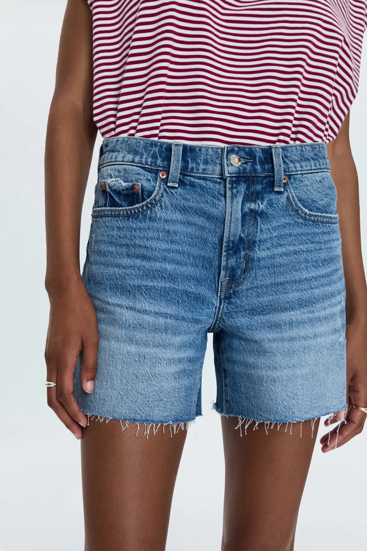 Comfy Waist Pistola Kennedy Relaxed Mid Rise Cut Off Shorts - Central Vintage