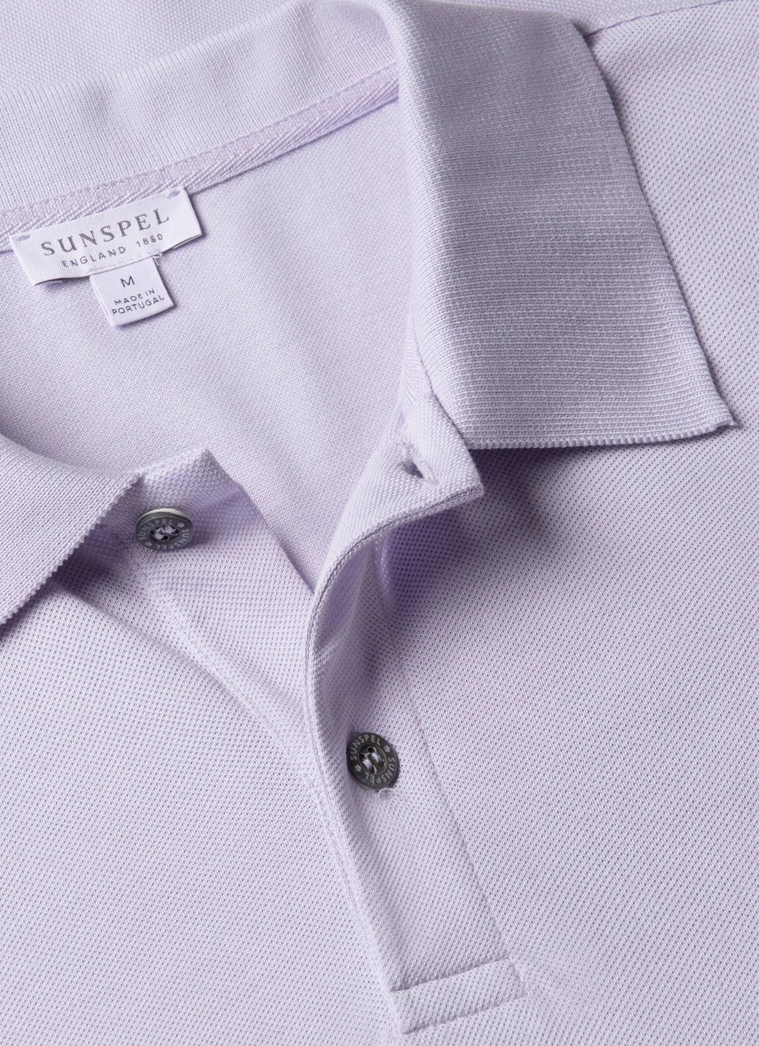 Sleek Look Men's Piqu?? Polo Shirt in Pale Lilac