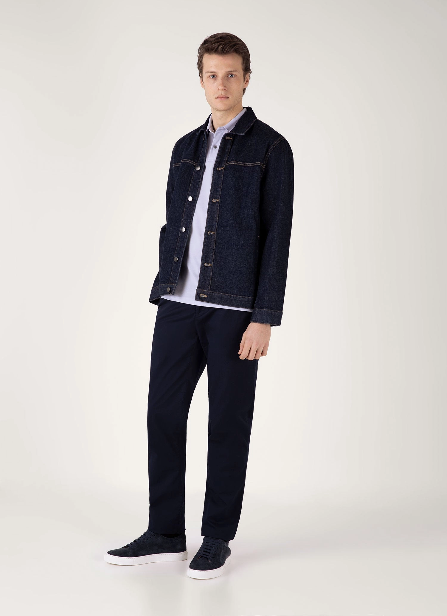 Trendy Prints Men's Piqu?? Polo Shirt in Pale Lilac