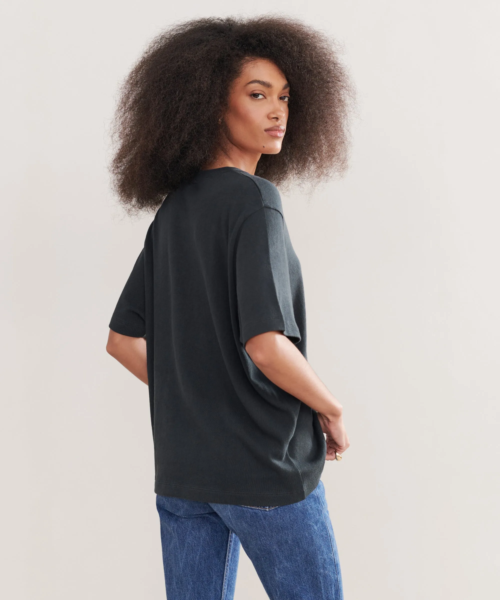 Relaxed Tee Stretch Blouse SeamlessSidePanels