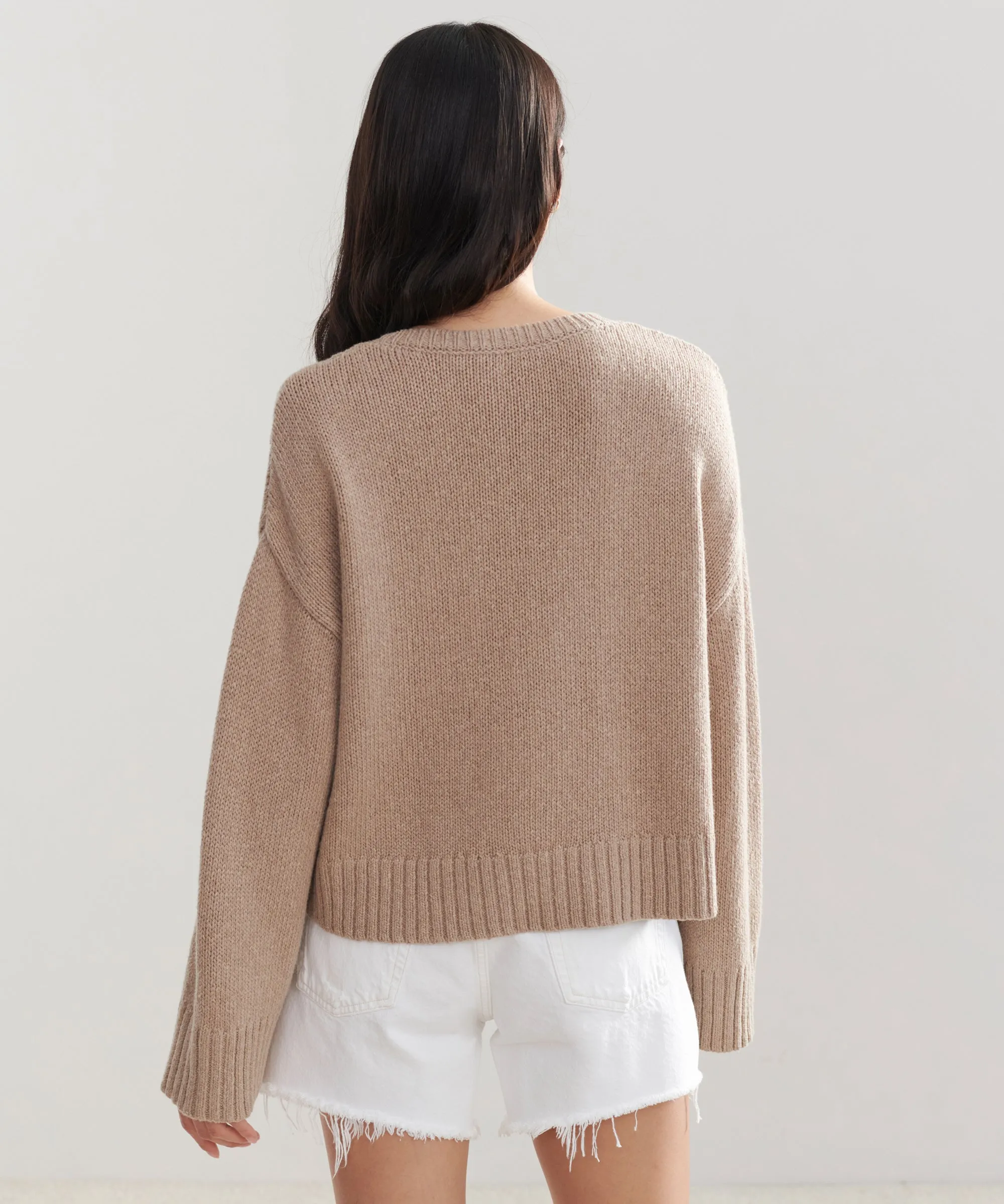 Cameron Crewneck Soft Brushed Finish Double Layered Hem