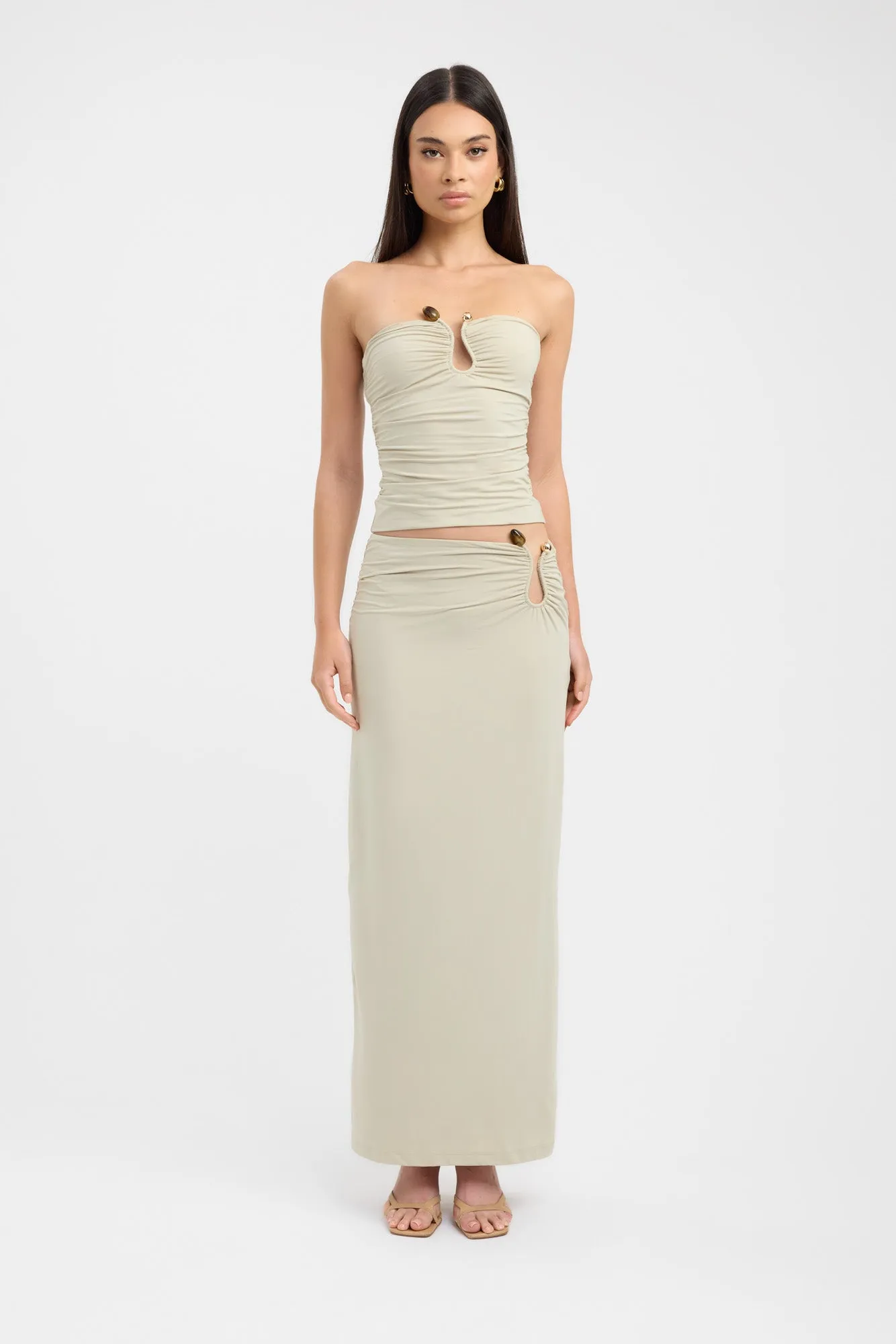 High Shine Tayla Trim Maxi Skirt