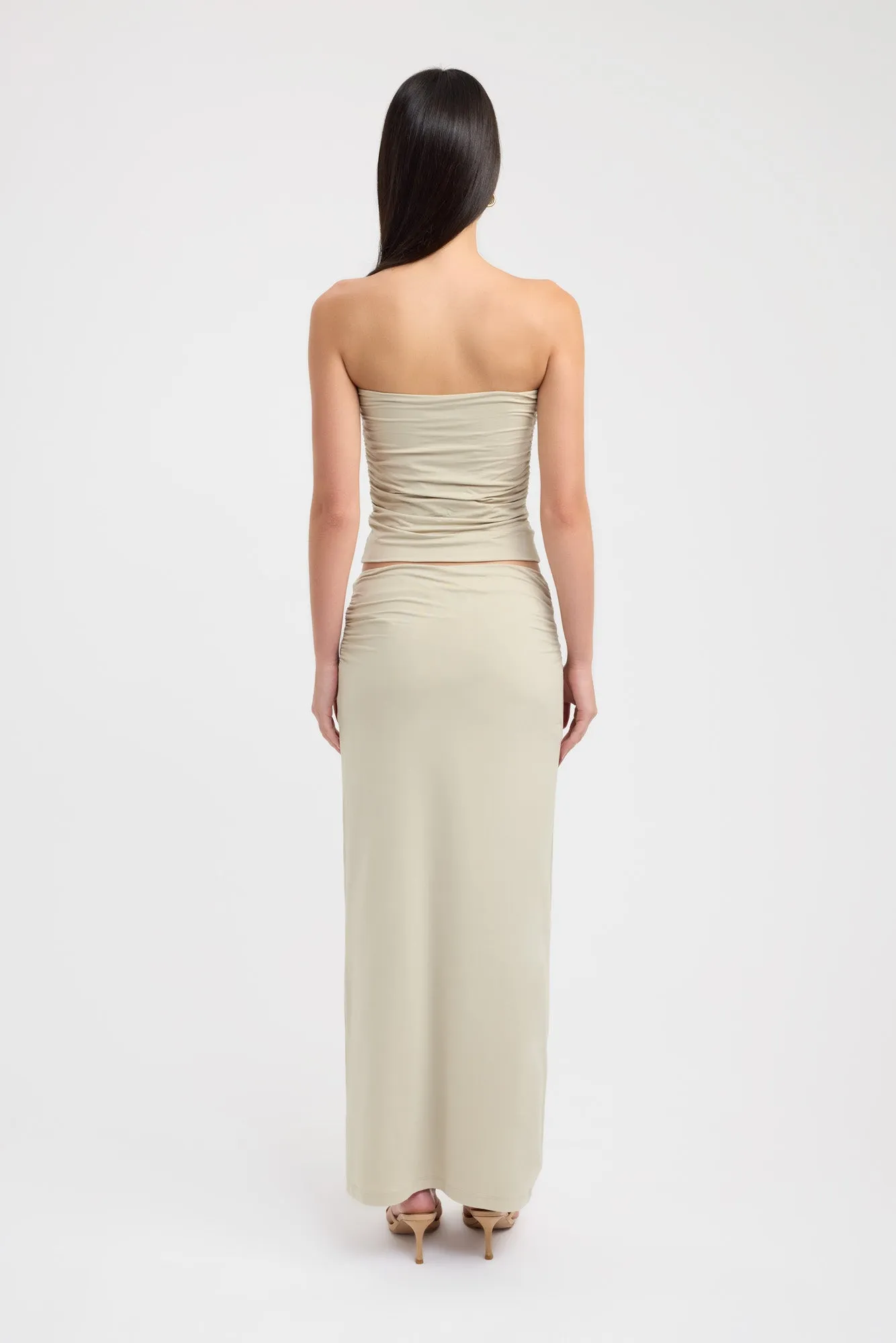 Tayla Trim Maxi Skirt Comfort Fit natural fiber